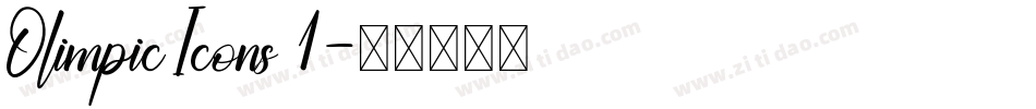 Olimpic Icons 1字体转换